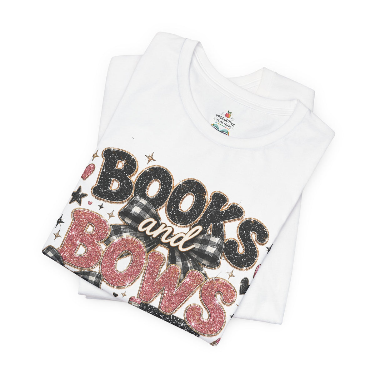 Books and Bows reading teacher t-shirt – color variant 8