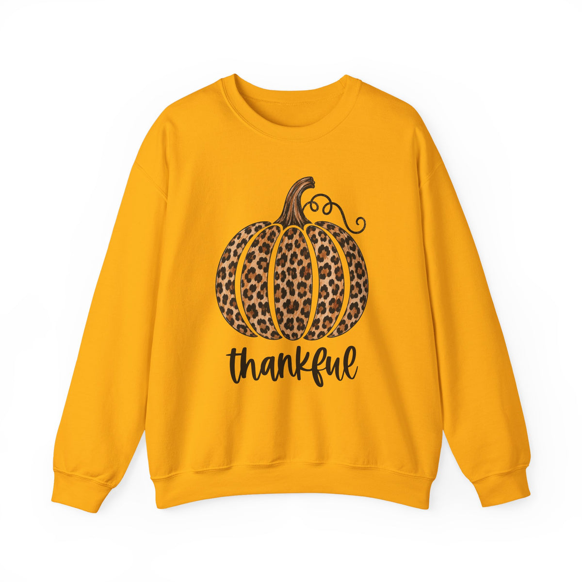 Thankful Leopard Pumpkin fall crewneck sweatshirt – color variant 6