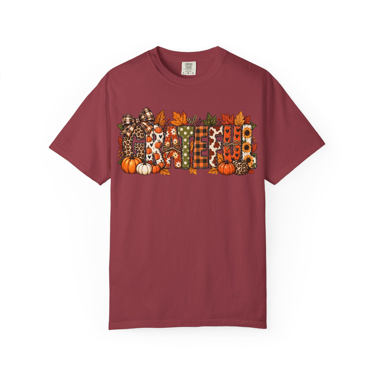 Chilli Comfort Colors 1717 grateful fall teacher shirt with autumn graphic