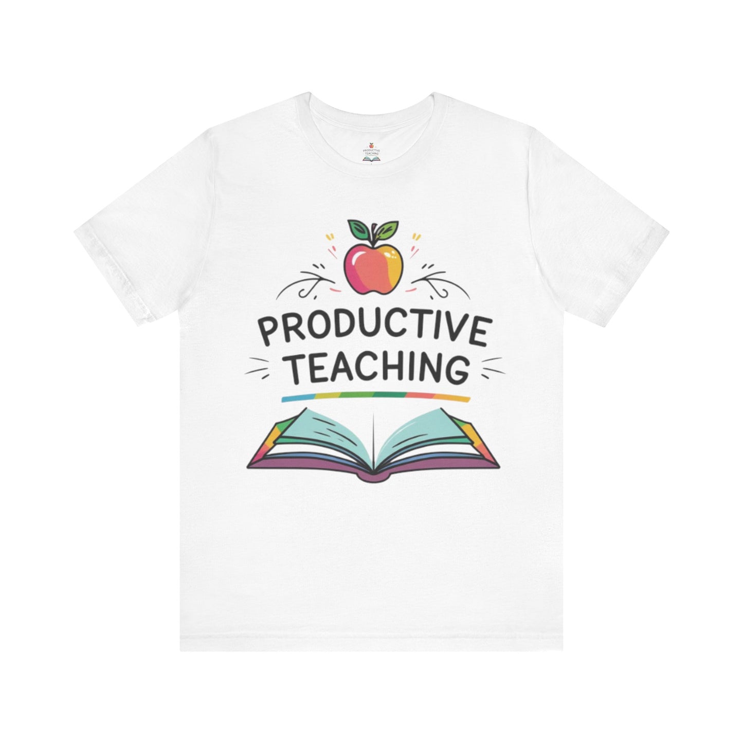 Productive Teaching T‑Shirt — Teacher Apple & Open Book Tee