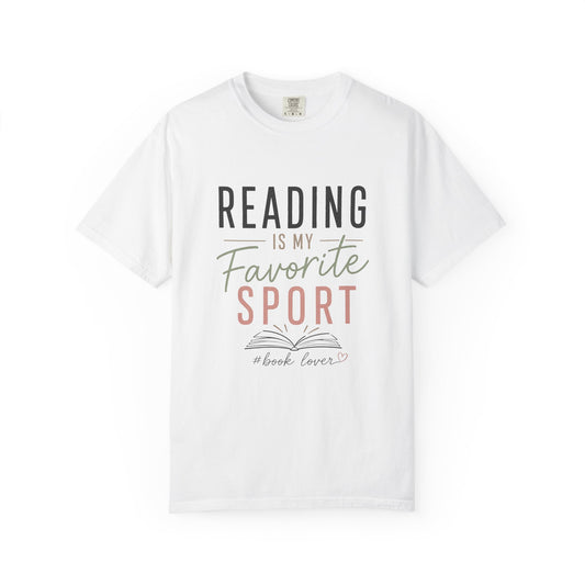 Reading Is My Favorite Sport book lover t-shirt – front view