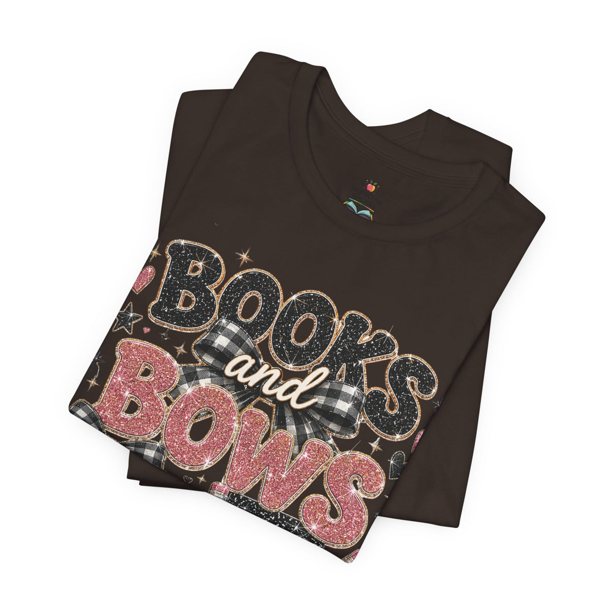 Books and Bows reading teacher t-shirt – color variant 2
