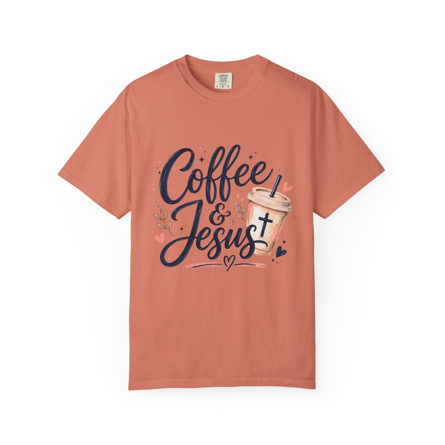 Coffee & Jesus T-shirt, Christian Crewneck Tee