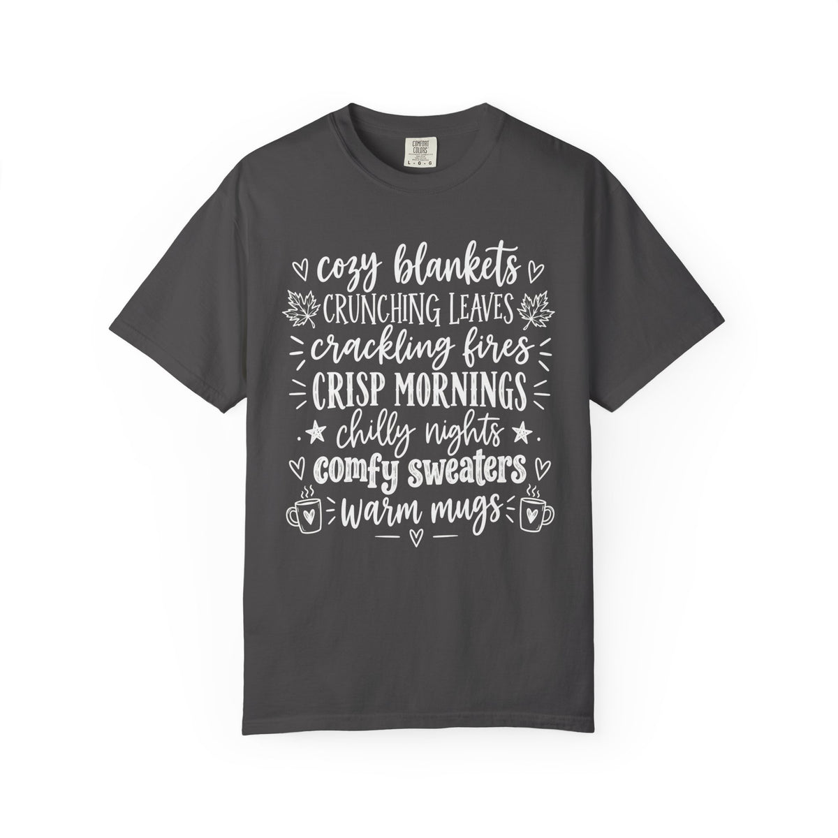 Cozy Fall autumn favorites teacher tee – color variant 2