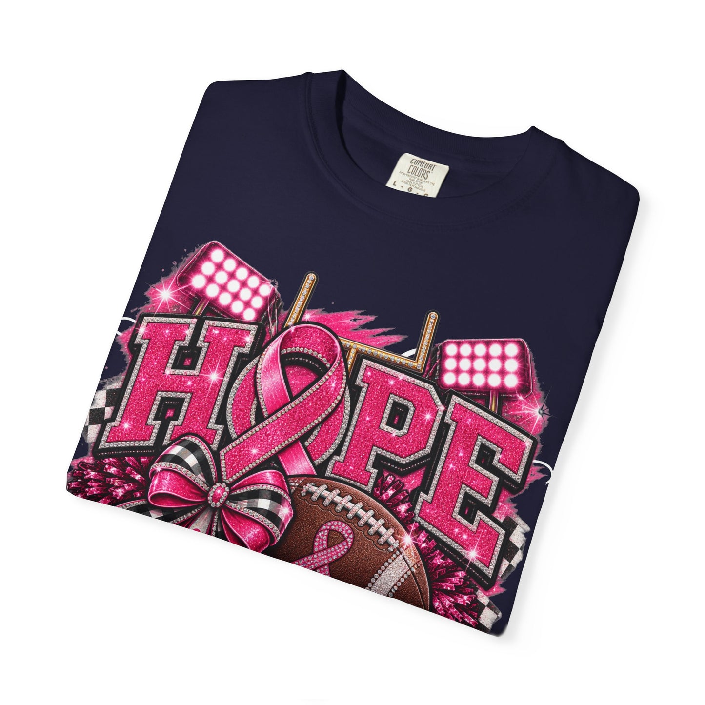 Hope is Our Home Field T-shirt, Cancer Awareness Football Crewneck tee