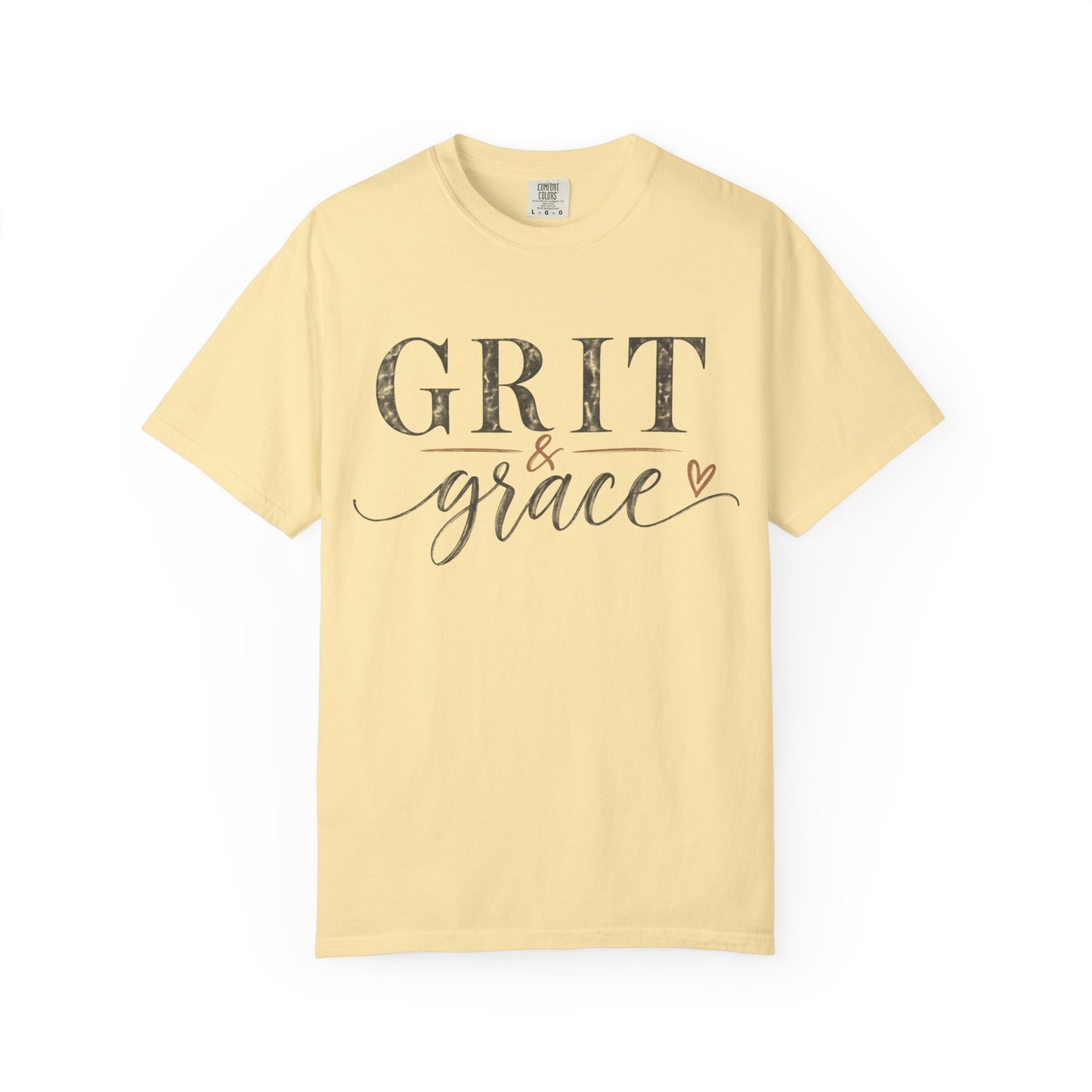 Grit & Grace T‑Shirt — Inspirational Script Graphic Tee