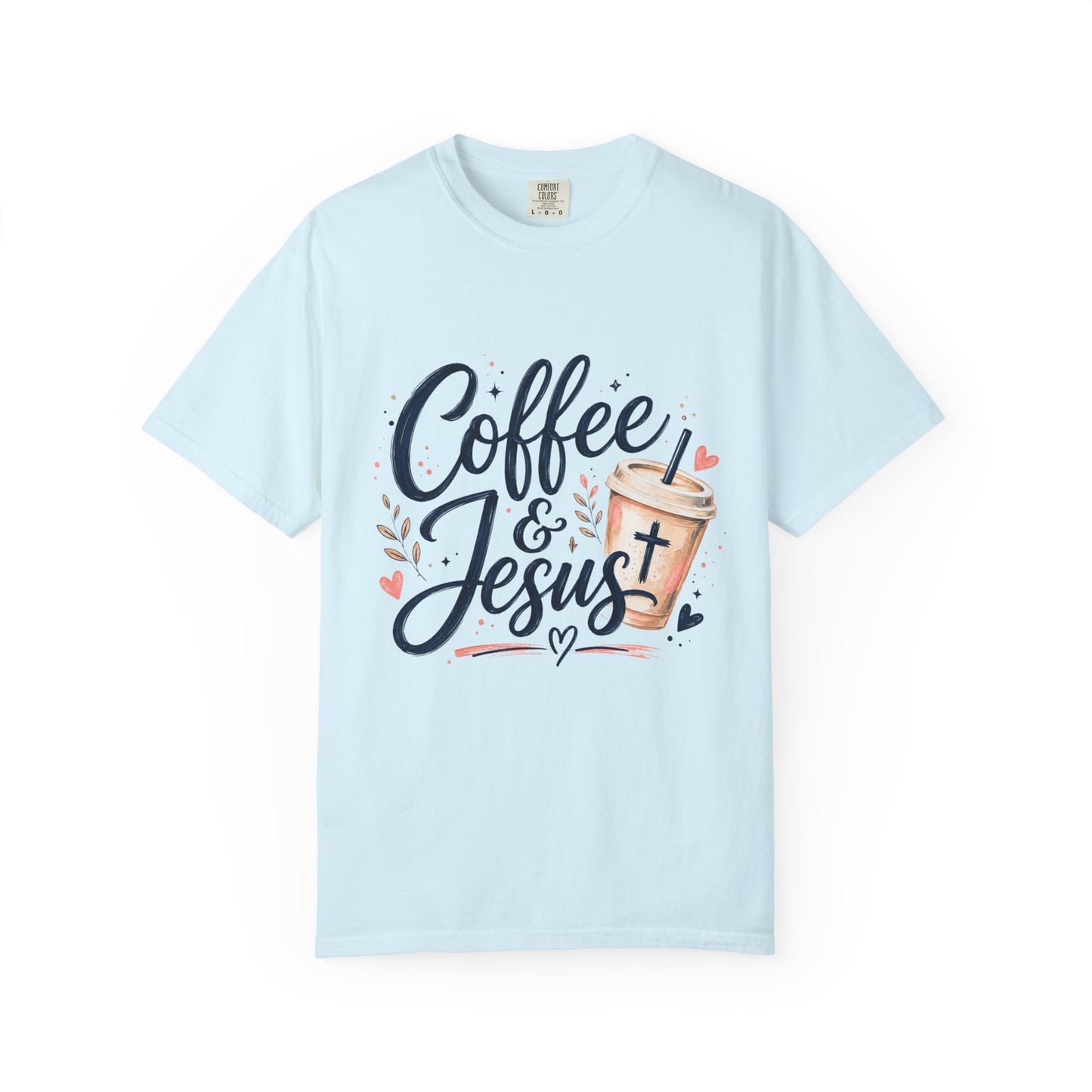 Coffee & Jesus T-shirt, Christian Crewneck Tee