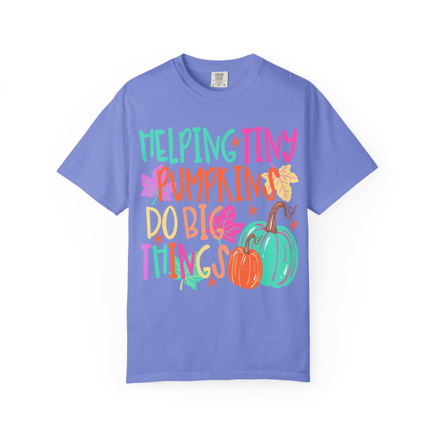 Helping Tiny Pumpkins | Fall Teacher Shirt | Comfort Colors® Pumpkin Tee