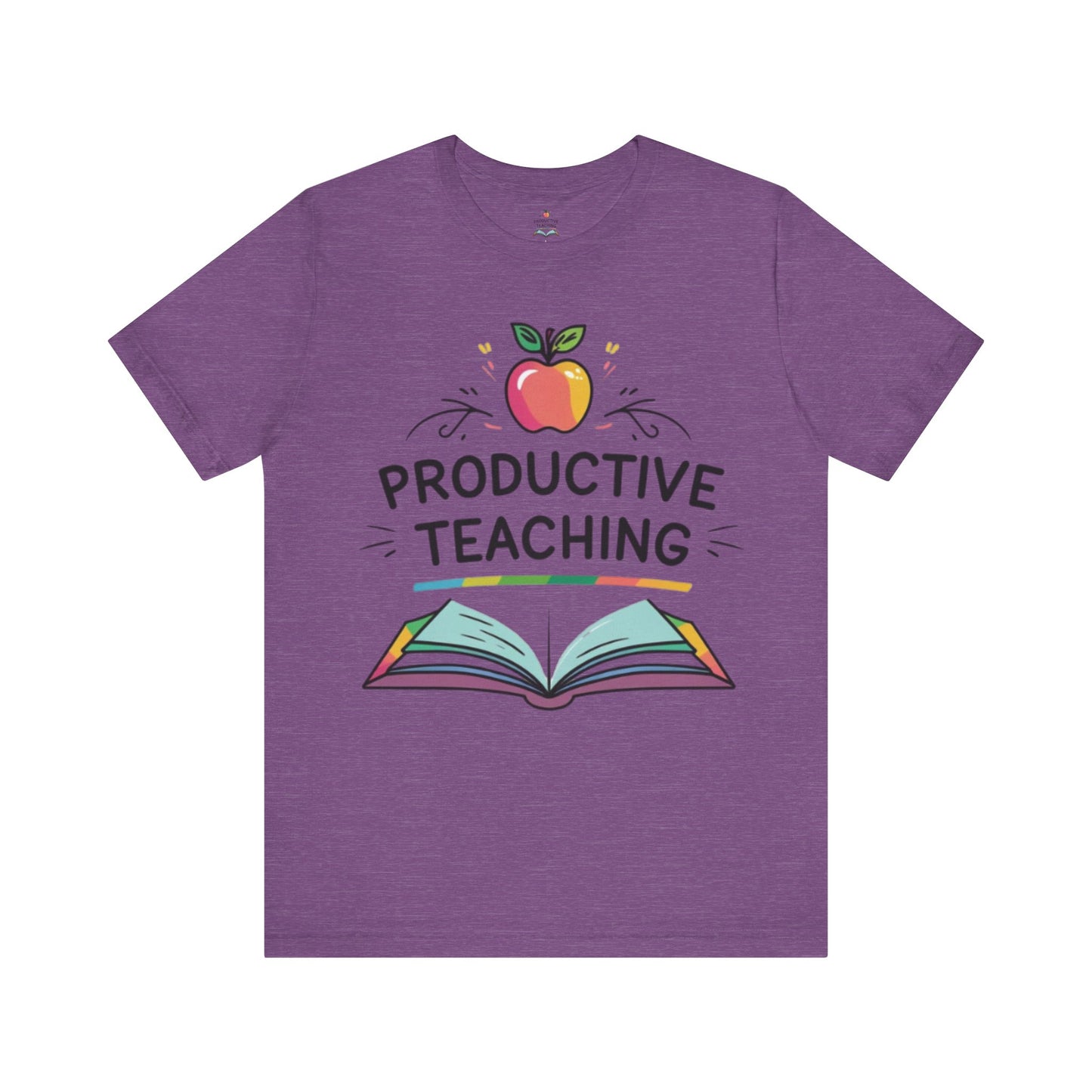 Productive Teaching T‑Shirt — Teacher Apple & Open Book Tee