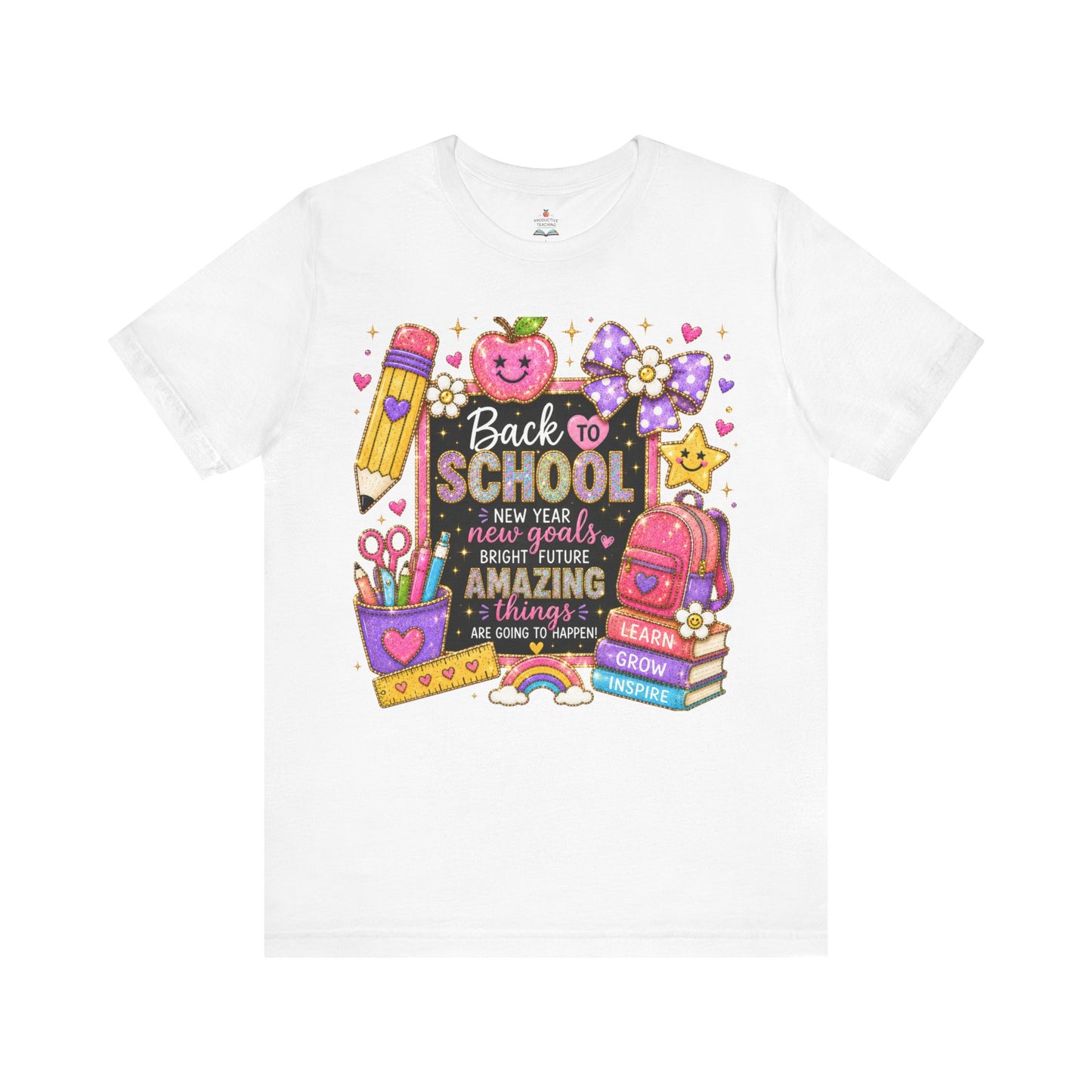 Back to SchoolTee — Cute Chalkboard Pencil Apple Design