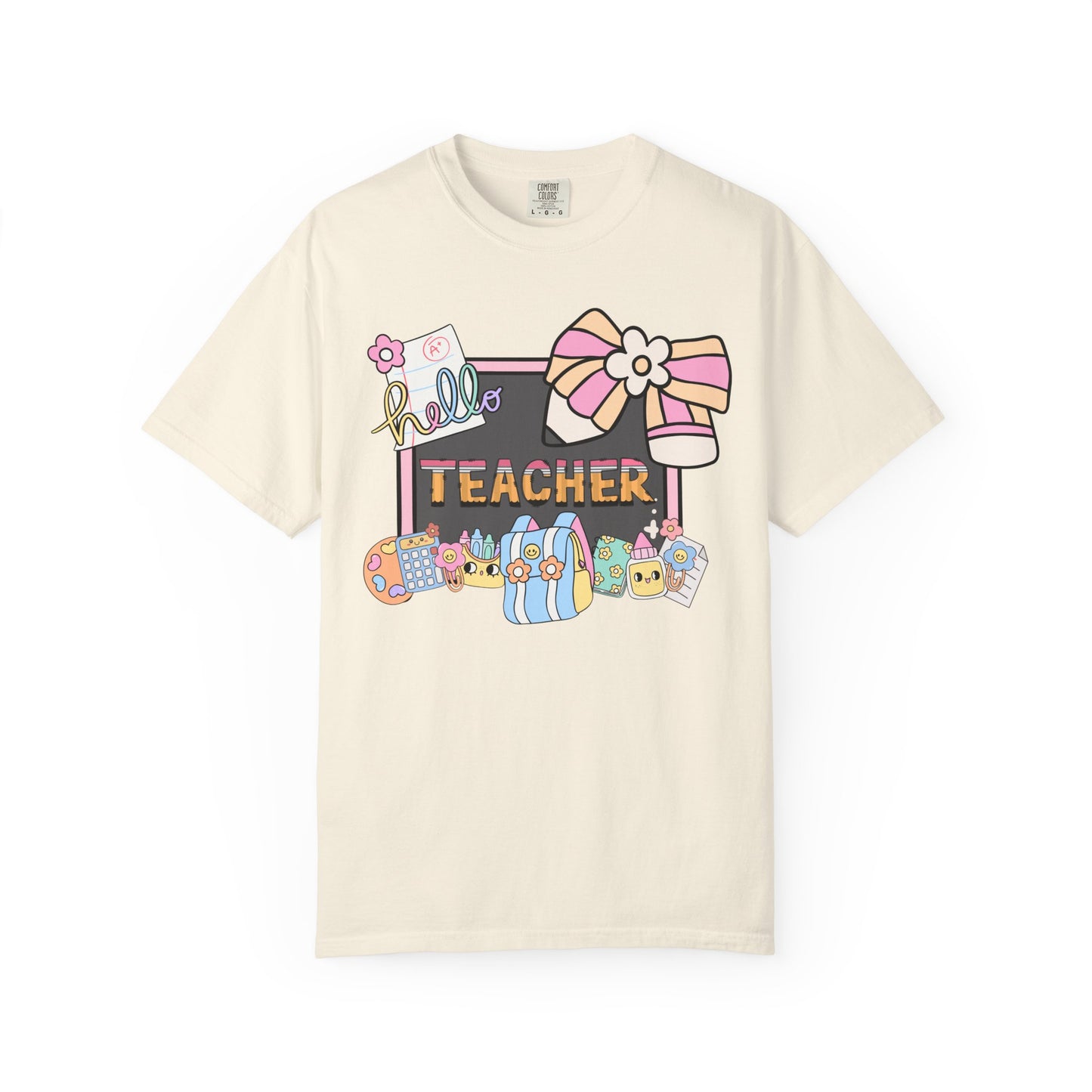 Teacher Hello T-Shirt — Cute School Supplies Back-to-School Gift