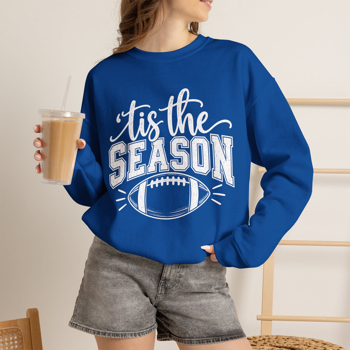 Football 'Tis The Season holiday crewneck sweatshirt – color variant 21