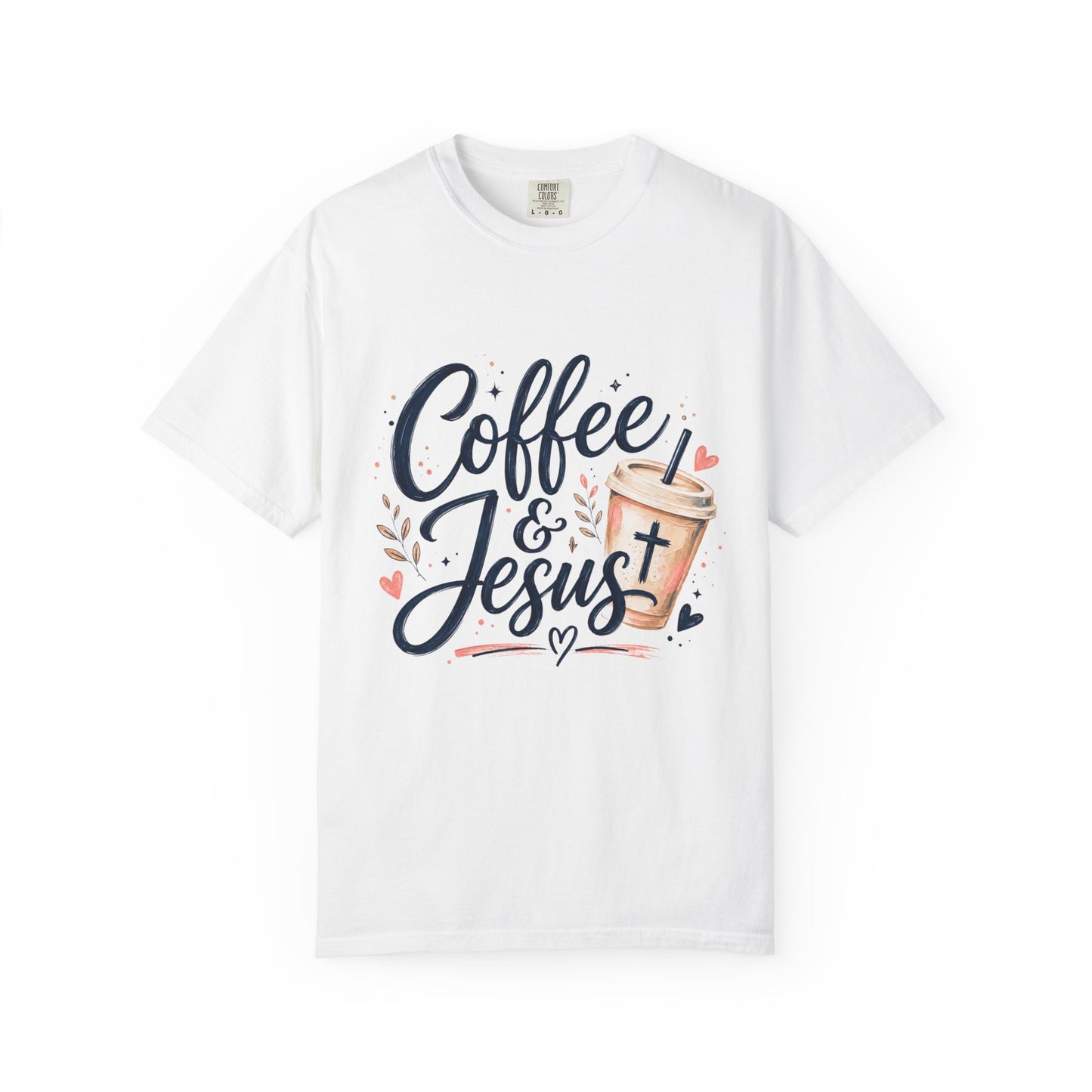 Coffee & Jesus T-shirt, Christian Crewneck Tee