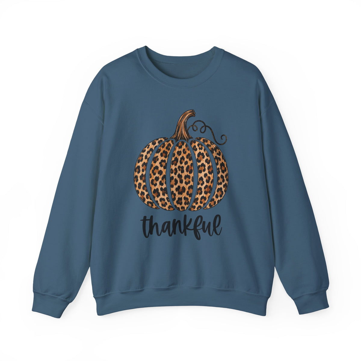 Thankful Leopard Pumpkin fall crewneck sweatshirt – color variant 11