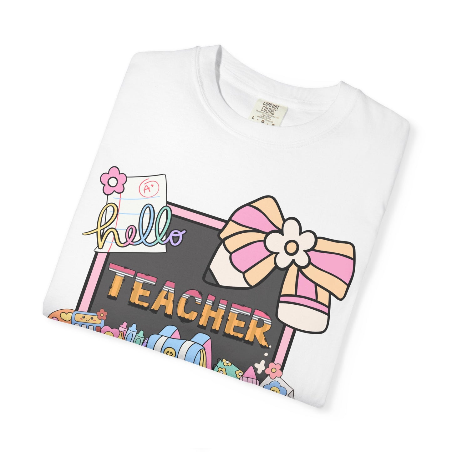 Teacher Hello T-Shirt — Cute School Supplies Back-to-School Gift