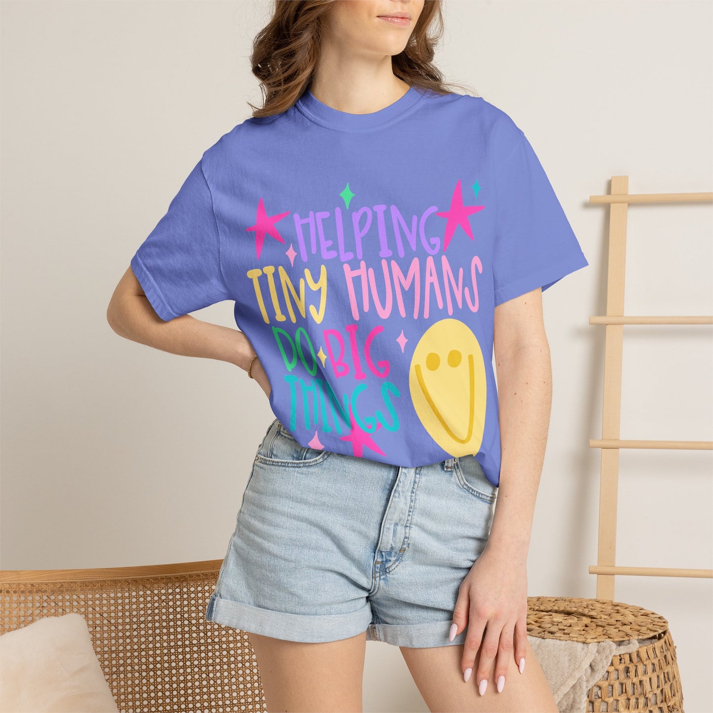 Helping Tiny Humans Do Big Things T-Shirt | Caregiver Teacher Tee