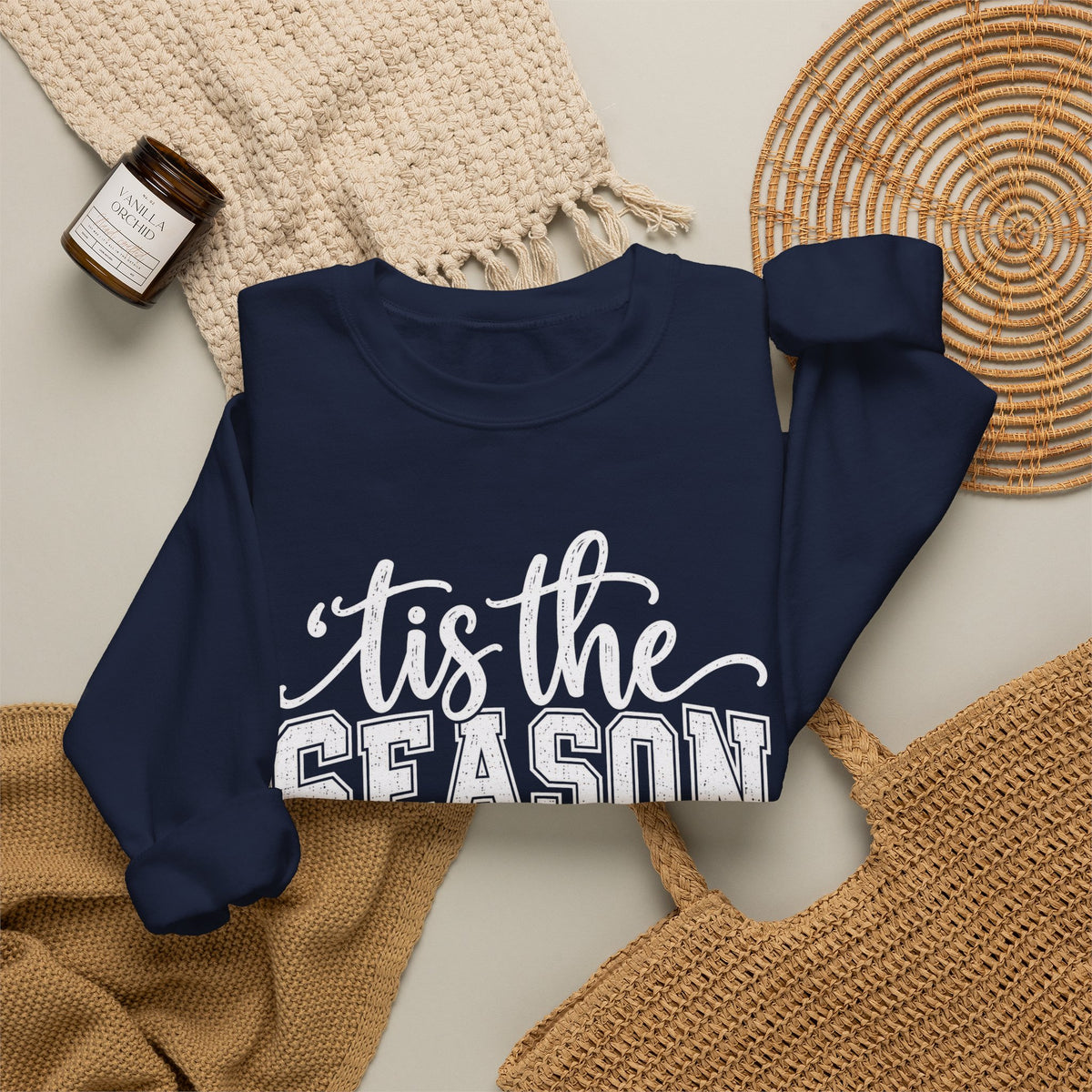 Football 'Tis The Season holiday crewneck sweatshirt – color variant 22