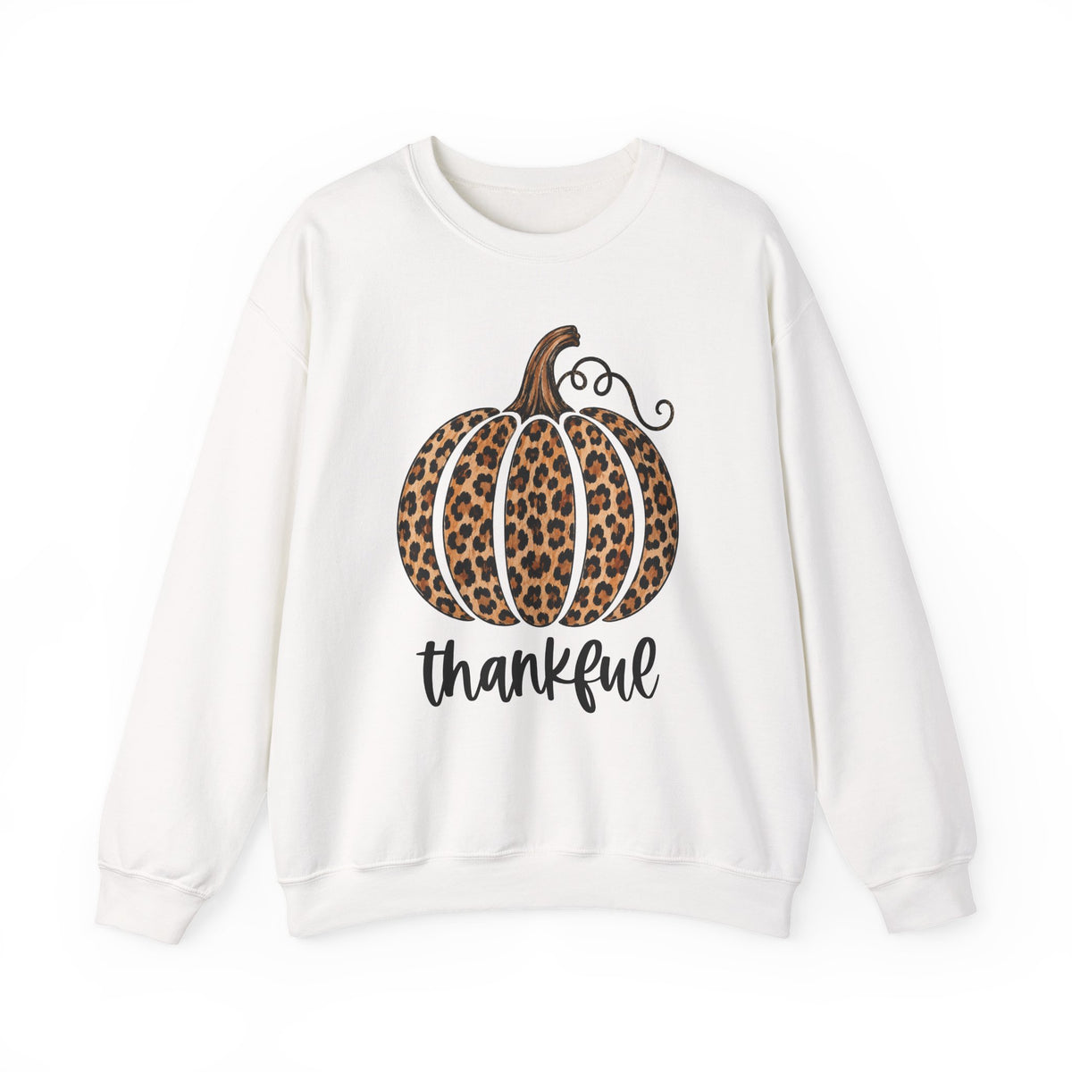 Thankful Leopard Pumpkin fall crewneck sweatshirt – color variant 7