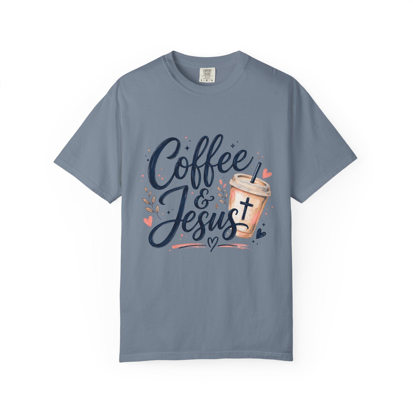 Coffee & Jesus T-shirt, Christian Crewneck Tee