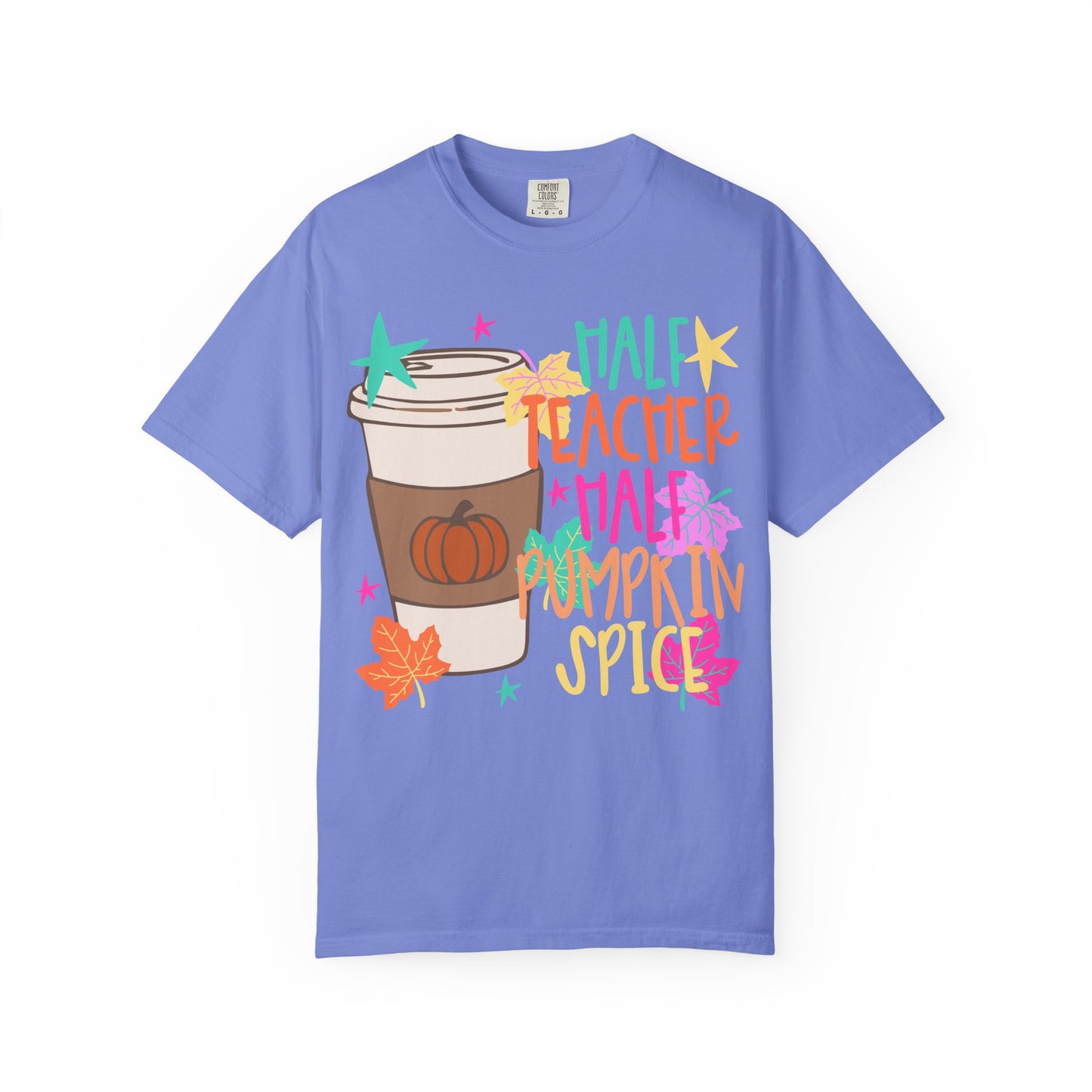 Half Teacher Half Pumpkin Spice T-shirt | Pumpkin Spice Coffee Tee